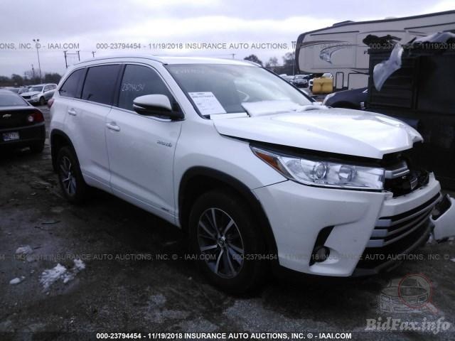 TOYOTA HIGHLANDER XLE HYBRID 2018