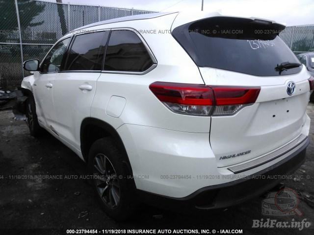 TOYOTA HIGHLANDER XLE HYBRID 2018